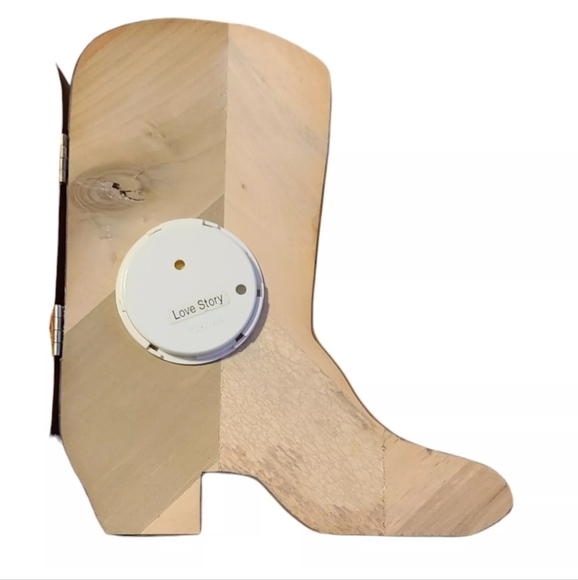 Boot Trinket Box Handcrafted Arthur Faison Jr Texas Cowboy Love Story Hinged - Picture 4 of 9